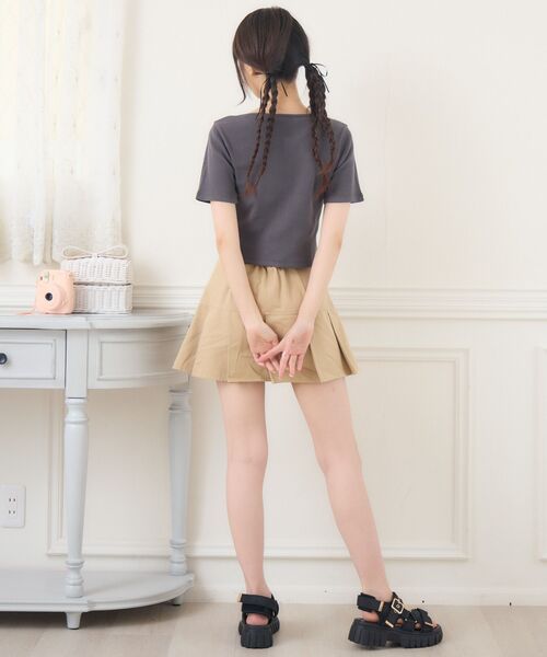 ems excite（エムズエキサイト）の「ノーカラーWZIPCT（Tシャツ/カットソー・レディース・チャコールグレー/ナチュラル/ブラウン・FREE）」の17枚目の写真