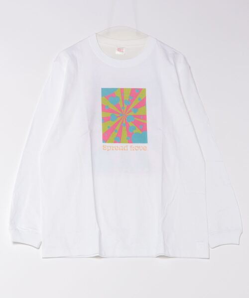 sunny branch(サニーブランチ)の「★Spread Love★オリジナルプリント L/S T(Tシャツ/カットソー・レディース・ブラック/ホワイト・LARGE/MEDIUM)」の1枚目の写真