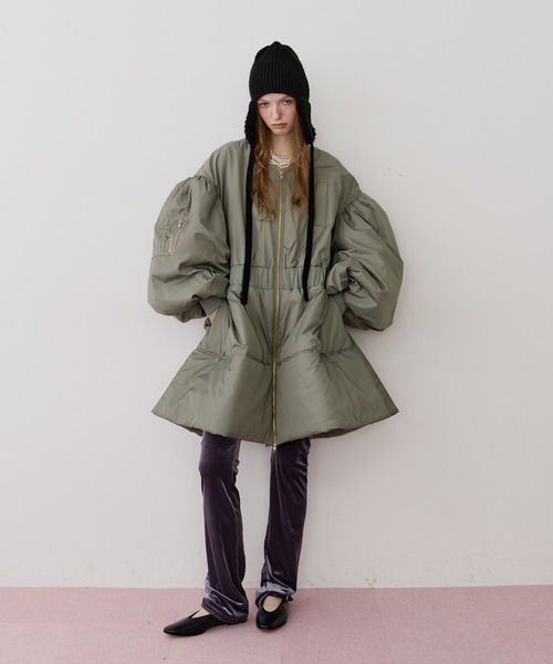 パッファーボリュームAラインミドルコート セール】パッファーボリュームAラインミドルコート(その他