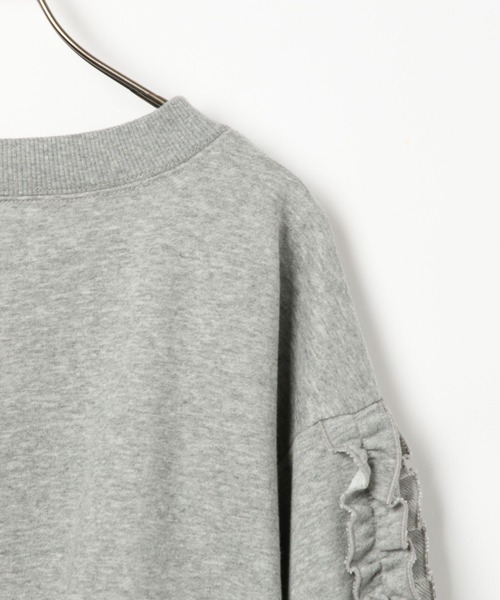 Heather（ヘザー）の「フリルスリーブ裏毛スウェット　152995（スウェット・レディース・グレー/チャコールグレー/オートミール・FREE）」の6枚目の写真