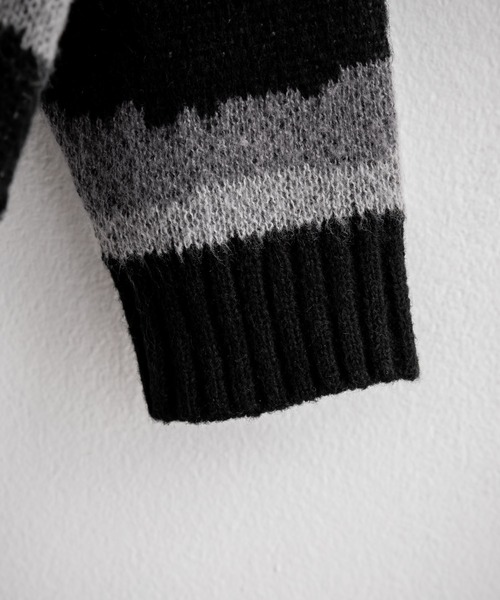 【セール】起毛 カモフラ柄オーバーサイズクルーニットセーター（ニット/セーター）｜Rocky Monroe（ロッキーモンロー）