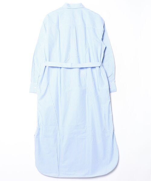 REPLAY（リプレイ）の「ストライプコットンポプリンシャツドレス（ワンピース・レディース・ホワイト×ブルー・X-SMALL/SMALL/MEDIUM）」の2枚目の写真