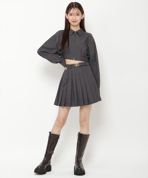 セットアップ レザー ショートスカート 長袖 猫 S/XL REDYAZEL(レディアゼル)の「【セットアップ可能】ベルト付き