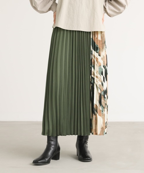 n'OrLABEL（ノアールレーベル）の「『切り替えプリーツスカート』（スカート・レディース・ブラック/カーキ/ネイビー・FREE）」の3枚目の写真