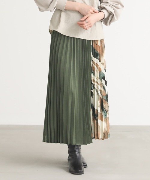 n'OrLABEL（ノアールレーベル）の「『切り替えプリーツスカート』（スカート・レディース・ブラック/カーキ/ネイビー・FREE）」の5枚目の写真