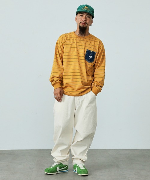 デニムポケット・即日発送 ★DIESEL★ メンズ 長袖 Tシャツ セール】Lee/リー デニムポケット 長袖Tシャツ（Tシャツ