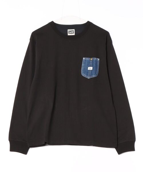 Lee（リー）の「Lee/リー デニムポケット 長袖Tシャツ（Tシャツ/カットソー・メンズ・ホワイト/ブラック/ネイビー/マスタード/ホワイト系その他・SMALL/MEDIUM/LARGE/X-LARGE）」の22枚目の写真