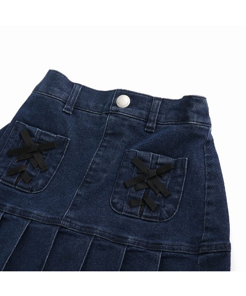 JENNI love（ジェニィラブ）の「【ストレッチ・ウエスト調整可】レースアップすそブリーツ切替スカパン（その他パンツ・キッズ・ネイビー/ブルー/チャコールグレー/ブラック・130cm/140cm/150cm/160cm）」の18枚目の写真