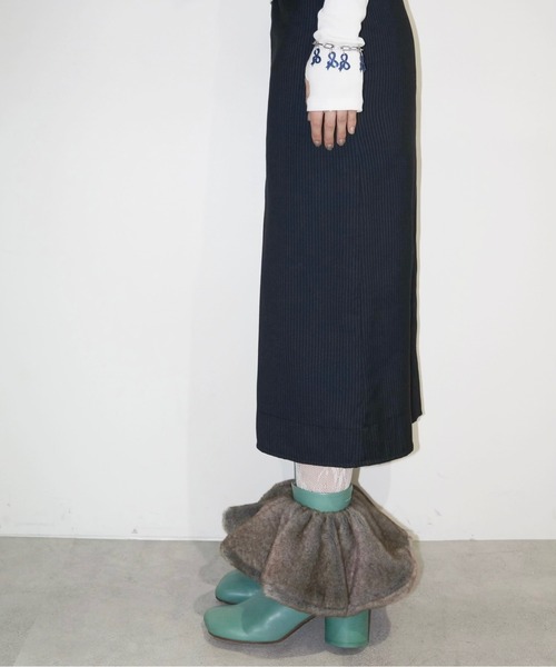 musubore ファーアンクルカバー　レッグウォーマー fur ankle cover (2pcs) / ファーアンクルカバー（レッグ