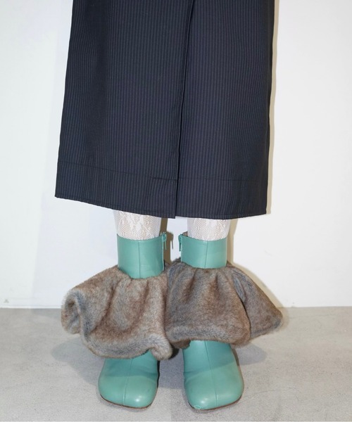 セール】fur ankle cover (2pcs) / ファーアンクルカバー（レッグ