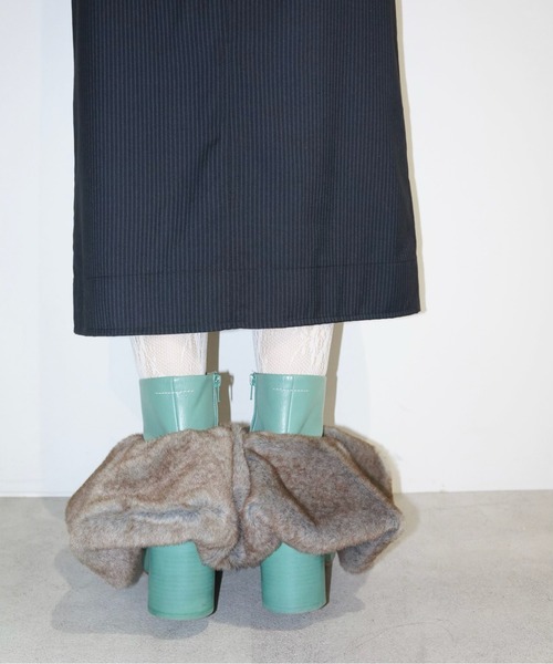musubore ファーアンクルカバー　レッグウォーマー musubore レッグウォーマー fur ankle cover (2pcs) / ファー