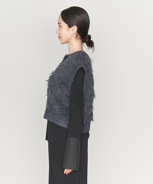 ASTRAET（アストラット）の「＜ASTRAET＞シャギー Vネックベスト（ベスト・レディース・グレー/ブラック・FREE）」の12枚目の写真
