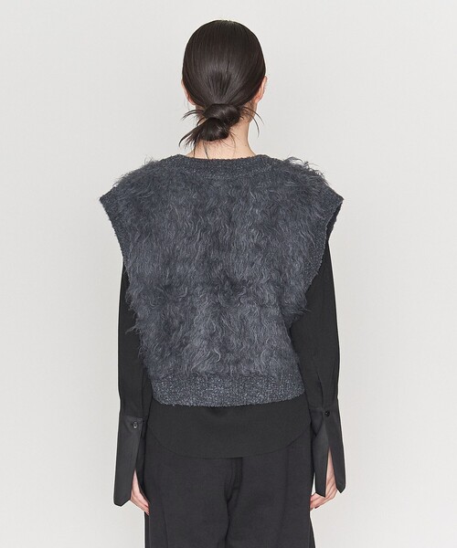 ASTRAET（アストラット）の「＜ASTRAET＞シャギー Vネックベスト（ベスト・レディース・グレー/ブラック・FREE）」の13枚目の写真