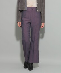 Ray BEAMS | ジャカード チェック フレア パンツ(その他パンツ)