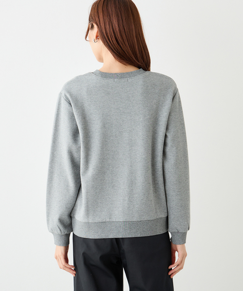 Petit Honfleur(プチオンフルール)の「リボン刺しゅうプルオーバー(Tシャツ/カットソー・レディース・グレー/ネイビー・M/L)」の5枚目の写真