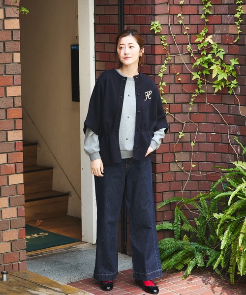 Petit Honfleur(プチオンフルール)の「リボン刺しゅうプルオーバー(Tシャツ/カットソー・レディース・グレー/ネイビー・M/L)」の19枚目の写真