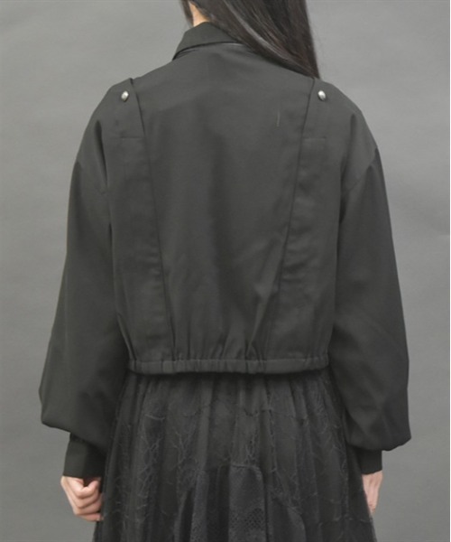 axes femme POETIQUE（アクシーズファムポエティック）の「連ボタンデザインブルゾン（ブルゾン・レディース・ブラック/グレー/ネイビー・MEDIUM）」の5枚目の写真