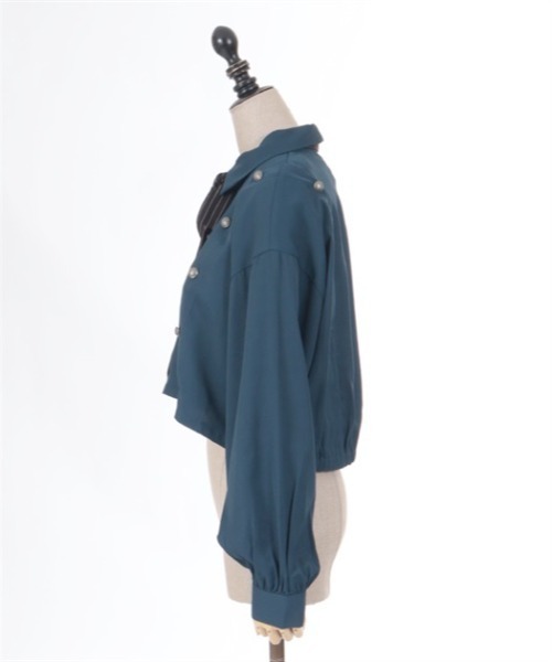 axes femme POETIQUE（アクシーズファムポエティック）の「連ボタンデザインブルゾン（ブルゾン・レディース・ブラック/グレー/ネイビー・MEDIUM）」の16枚目の写真