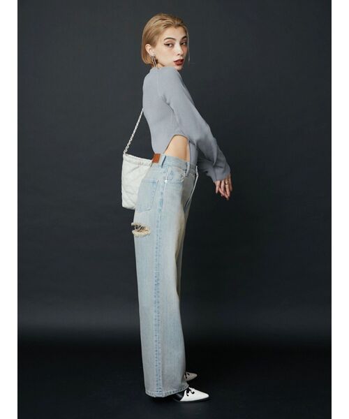 EVRIS（エヴリス）の「ロゴリブニットボディースーツ（ニット/セーター・レディース・ホワイト/グレー/ブルー/ブラック・FREE）」の17枚目の写真