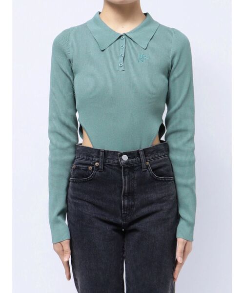 EVRIS（エヴリス）の「ロゴリブニットボディースーツ（ニット/セーター・レディース・ホワイト/グレー/ブルー/ブラック・FREE）」の18枚目の写真