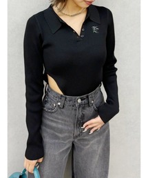 EVRIS | ロゴリブニットボディースーツ(ニット/セーター)