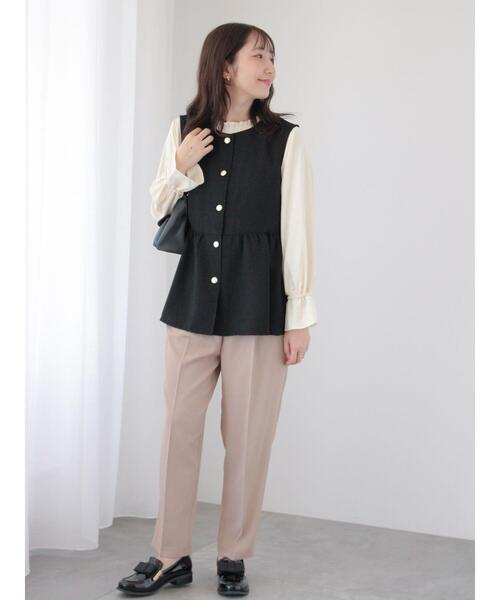 Te chichi TERRASSE（テチチテラス）の「ベルト付テーパードパンツ（その他パンツ・レディース・ブラック/モカ/ブルー・F）」の22枚目の写真