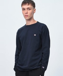 Champion ワンポイントロゴ クルーネック 長袖 Ｔシャツ