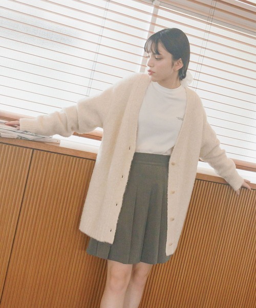 GLOBAL WORK（グローバルワーク）の「ラメシャギーミドルカーディガン/AND YUA ANY/115782（カーディガン/ボレロ・キッズ・アイボリー/グレー・160cm/150cm）」の2枚目の写真