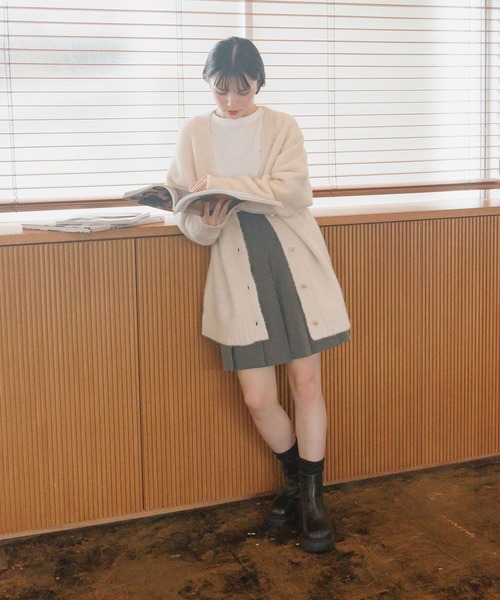 GLOBAL WORK（グローバルワーク）の「ラメシャギーミドルカーディガン/AND YUA ANY/115782（カーディガン/ボレロ・キッズ・アイボリー/グレー・160cm/150cm）」の12枚目の写真