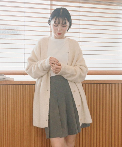 GLOBAL WORK（グローバルワーク）の「ラメシャギーミドルカーディガン/AND YUA ANY/115782（カーディガン/ボレロ・キッズ・アイボリー/グレー・160cm/150cm）」の18枚目の写真