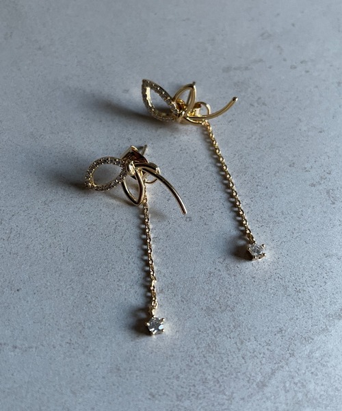 ciite'(シーテ)の「フラワーチェーン ドロップバックキャッチ ピアス (両耳用)(ピアス(両耳用)・レディース・シルバー/ゴールド・FREE)」の7枚目の写真
