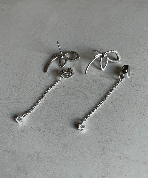 ciite'(シーテ)の「フラワーチェーン ドロップバックキャッチ ピアス (両耳用)(ピアス(両耳用)・レディース・シルバー/ゴールド・FREE)」の9枚目の写真