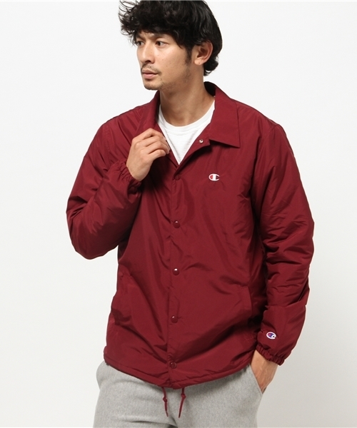 Champion(チャンピオン)の「メンズ チャンピオン アクションスタイル コーチジャケット 裏ボア Champion AS COACH JACKET C3-G611(ナイロンジャケット・メンズ・ブラック/バーガンディー/グリーン/ネイビー・LARGE/MEDIUM)」の1枚目の写真