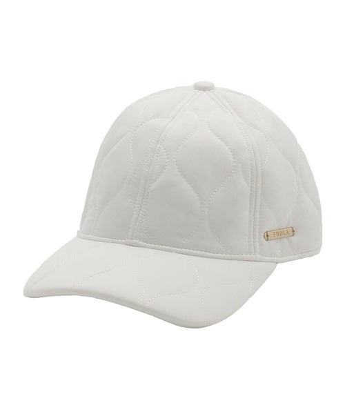 FURLA（フルラ）の「キャップ キルティング "ロゴプレート"（キャップ・レディース・ベージュ/ブラック/グレー/オフホワイト/オリーブ・MEDIUM）」の2枚目の写真