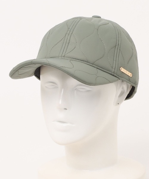 FURLA（フルラ）の「キャップ キルティング "ロゴプレート"（キャップ・レディース・ベージュ/ブラック/グレー/オフホワイト/オリーブ・MEDIUM）」の5枚目の写真