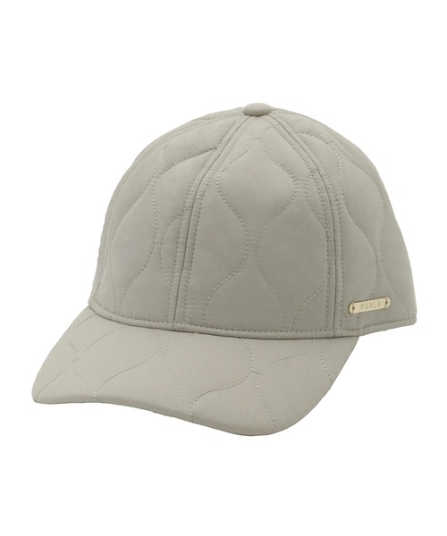 FURLA（フルラ）の「キャップ キルティング "ロゴプレート"（キャップ・レディース・ベージュ/ブラック/グレー/オフホワイト/オリーブ・MEDIUM）」の9枚目の写真