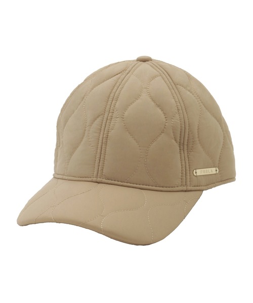 FURLA（フルラ）の「キャップ キルティング "ロゴプレート"（キャップ・レディース・ベージュ/ブラック/グレー/オフホワイト/オリーブ・MEDIUM）」の17枚目の写真