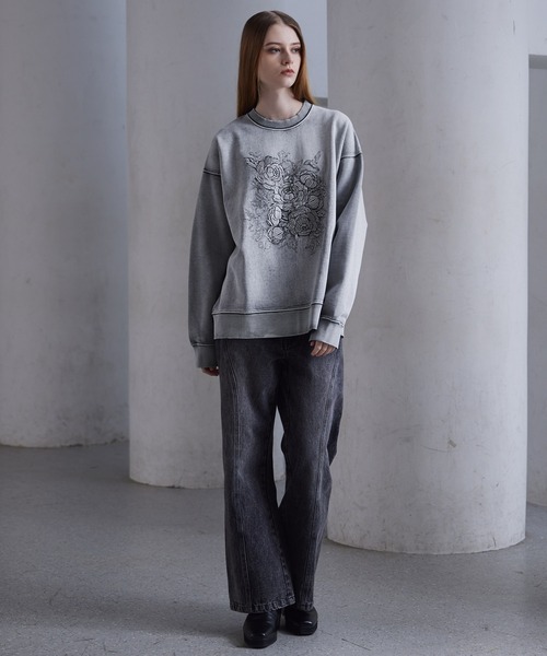 CLEL（クレイル）の「【CLEL】Heavyweight Embroidery Design Sweat