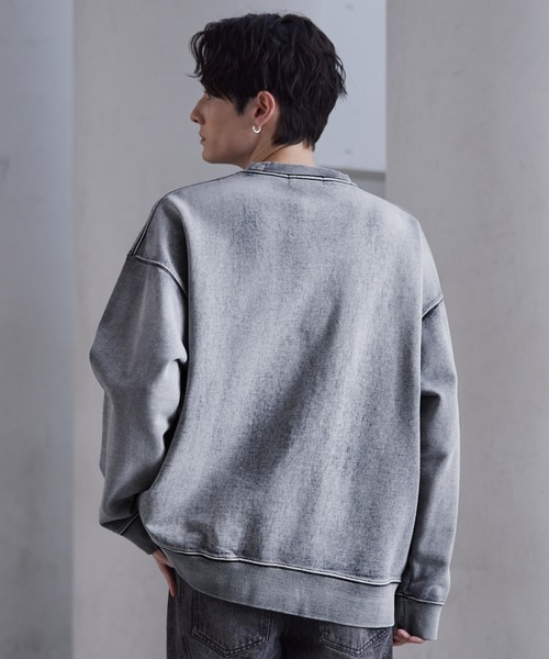 CLEL（クレイル）の「【CLEL】Heavyweight Embroidery Design Sweat/ヘビーウェイト 刺繍デザインスウェット（スウェット・メンズ・チャコールグレー/ブラック/ブラウン/ブラック系1/ブラック系/ホワイト系/グレー系・S/XS/L/M）」の10枚目の写真