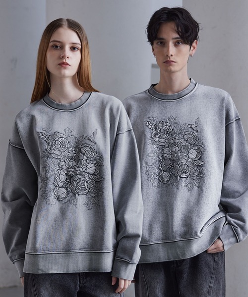 KITH 刺繍デザイン トレーナー S グレー KITH 刺繍デザイン トレーナー S グレー KITH 刺繍デザイン トレーナー