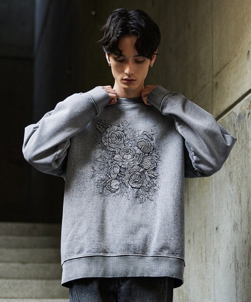 CLEL】Heavyweight Embroidery Design Sweat/ヘビーウェイト 刺繍