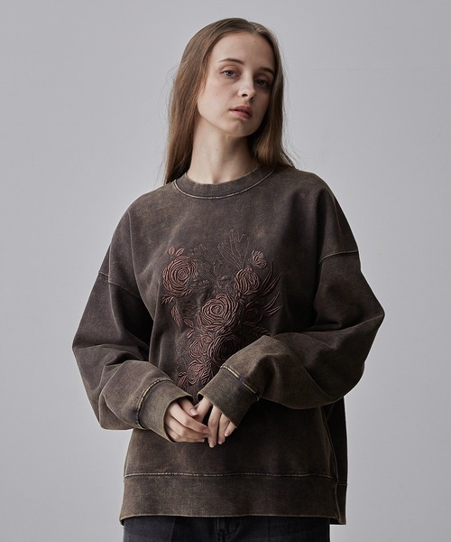 CLEL】Heavyweight Embroidery Design Sweat/ヘビーウェイト