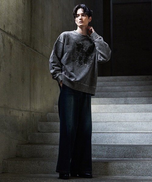 CLEL】Heavyweight Embroidery Design Sweat/ヘビーウェイト 刺繍