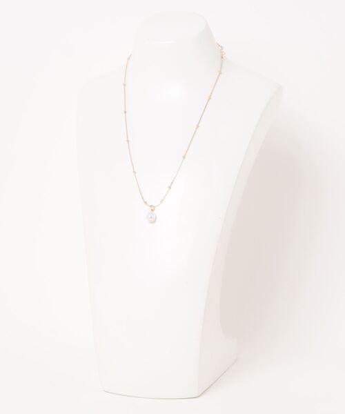 styiro（スタイロ）の「ニッケルフリー 一粒パールビーズネックレス（ネックレス・レディース・ゴールド/シルバー・FREE）」の4枚目の写真