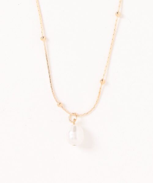 styiro（スタイロ）の「ニッケルフリー 一粒パールビーズネックレス（ネックレス・レディース・ゴールド/シルバー・FREE）」の7枚目の写真