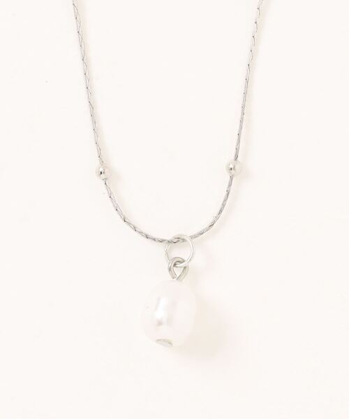 styiro（スタイロ）の「ニッケルフリー 一粒パールビーズネックレス（ネックレス・レディース・ゴールド/シルバー・FREE）」の6枚目の写真