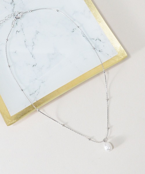 styiro（スタイロ）の「ニッケルフリー 一粒パールビーズネックレス（ネックレス・レディース・ゴールド/シルバー・FREE）」の12枚目の写真