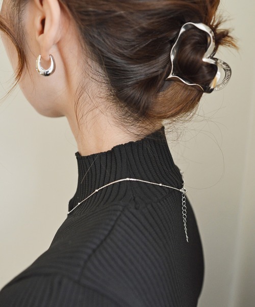 styiro（スタイロ）の「ニッケルフリー 一粒パールビーズネックレス（ネックレス・レディース・ゴールド/シルバー・FREE）」の9枚目の写真