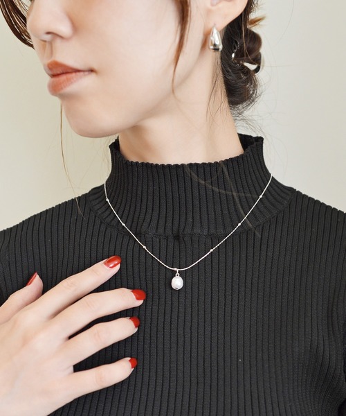 styiro（スタイロ）の「ニッケルフリー 一粒パールビーズネックレス（ネックレス・レディース・ゴールド/シルバー・FREE）」の10枚目の写真