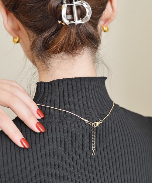 styiro（スタイロ）の「ニッケルフリー 一粒パールビーズネックレス（ネックレス・レディース・ゴールド/シルバー・FREE）」の11枚目の写真